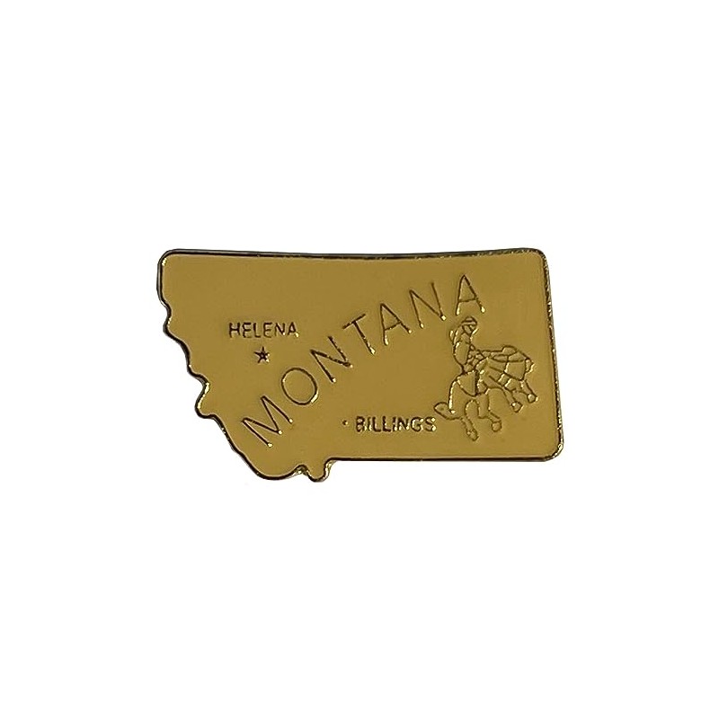 Montana Enamel State Map Hat Cap Lapel Pin (ACE -