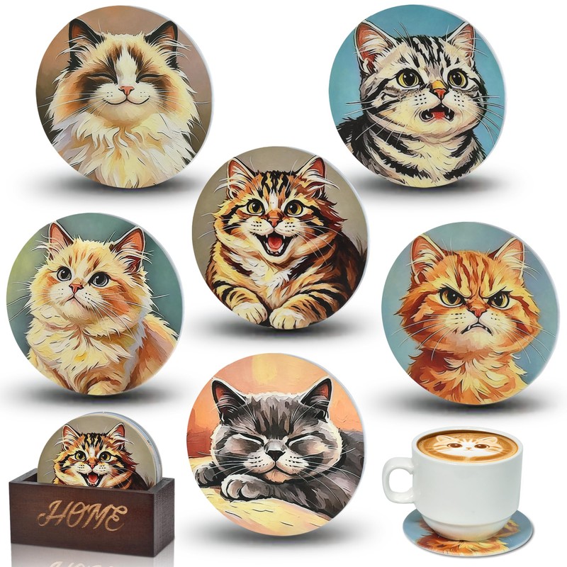 Sopicoz Coaster Set of 6, Drink Coaster for Home, Silicone