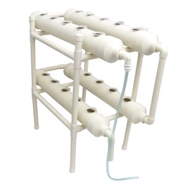 WYDDDARY Hydroponic Grow Kit 20 Plant Sites Vegetables Hydroponics Growing System Food-Grade PVC-U Pipes for Fruits, Vegetables, Herb, White(4.3'' Dia Pipes, 4 Pipes 2 Layers)