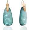 OZEL – Teardrop MOP Earrings for Women, Hammered Fish Hook