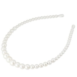 JewelVOX Hair Accessories for Kids, Graduated Size, Pearl Headband