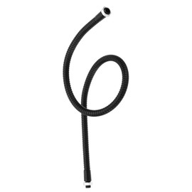PATIKIL 23.6" Universal Gooseneck Hose, 1 Pcs M8 to M10 Fine Thread Bendable Metal Hose Flexible Arm Tube Extension for Lamp, DIY Equipment, Black