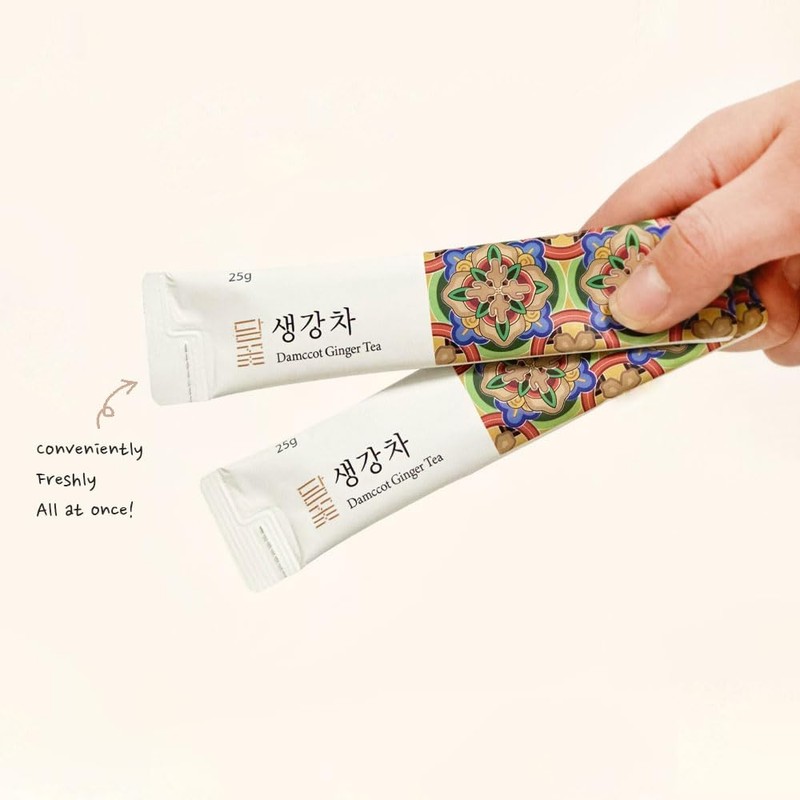 Damccot Korean Ginger Root Extract Tea Stick, Squeezed Ginger Concentrate