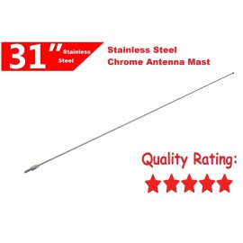 Truck Digital Antenna 31" Chrome Antenna Mast Power Radio AM/FM for 2004-2018 Nissan Titan SUV TRUCK