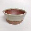 Banko Ware Grooved Mortar (semi-white), Small, with Domestic Pestle