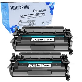 VIVIDRAW Compatible Toner Cartridge Replacement for HP 58A CF258A for HP Laserjet Pro M404n M404dn M404dw MFP M428fdw M428fdn M428dw M304 no-chip(Black, 2 Pack)
