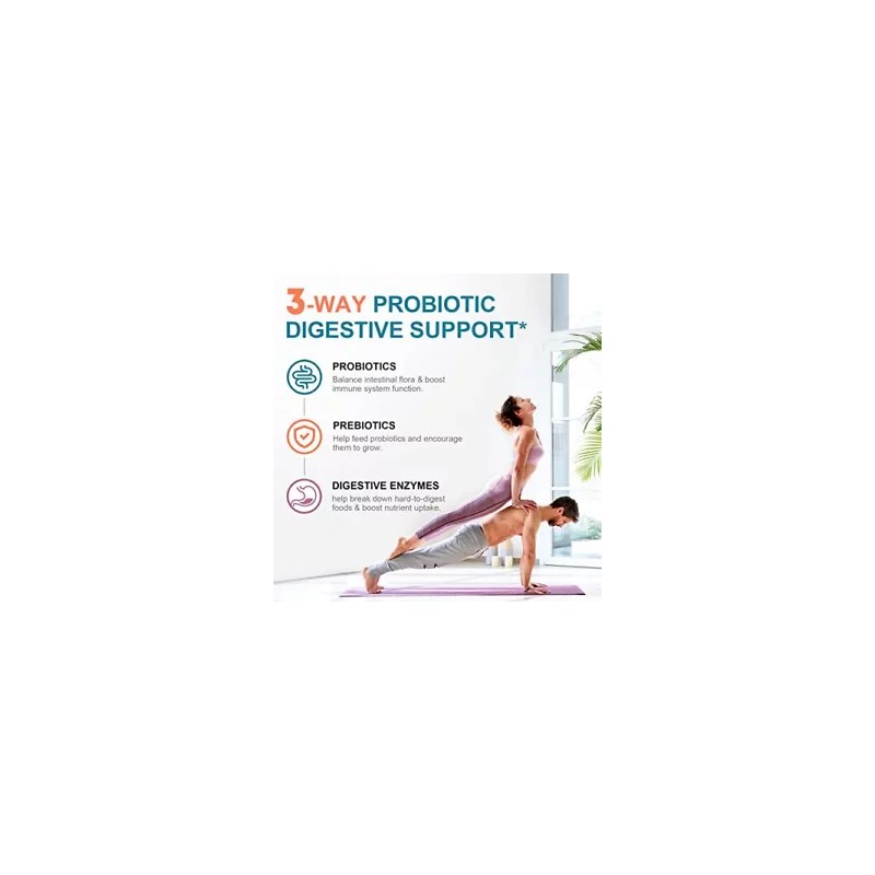 100 Billion Probiotics CFU Potency Gut Health Women Men 60