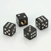 LST 4x Valve Caps Tyre Valve Valve Caps Cube Black