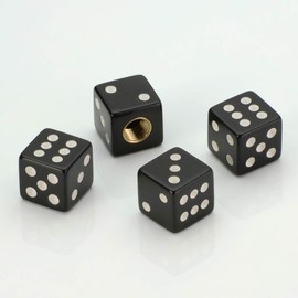 LST 4x Valve Caps Tyre Valve Valve Caps Cube Black Car Truck Motorcycle New