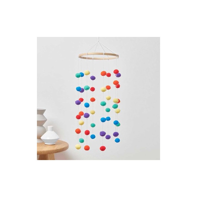 Bright Colours | Pom Pom Mobile Making | Complete Craft