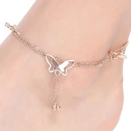 Tooluck Women's Elegant Barefoot Sandal Jewelry Butterfly Charm Anklet for Beach Weddings & Summer Vacations