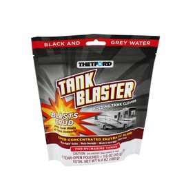 Thetford Tank Blaster - Level Sensor Cleaner - Black & Grey Waste Water Holding Tanks & Portable Tanks Cleaner - 4 x 1.6 oz Packets 96527,White