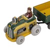 Wind Up Metal Walking Toy Tinplate Tractor Nostalgic Handmade Delicate