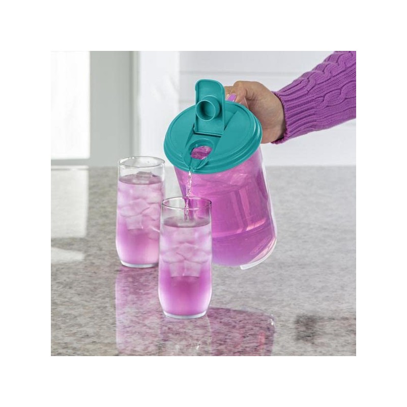 STERILITE 04860906 Beverage Pitcher, Round, BPA-Free Plastic, 2-Qts. - Quantity
