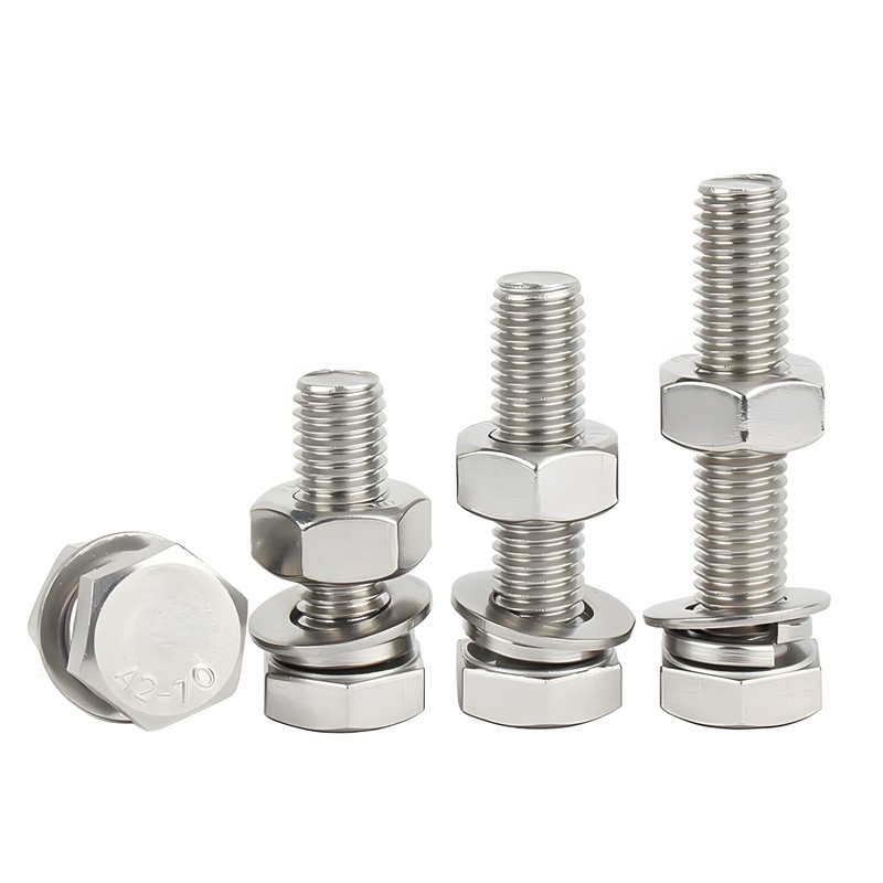 Stainless Steel M4 Hex Bolt Full Thread Hex Screw Bolt