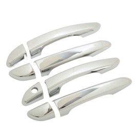 Car Outside Door Handle Cover with Caps Mirror Chrome Replacement for Creta Ix25 Cantus 2014‑2018 LHD