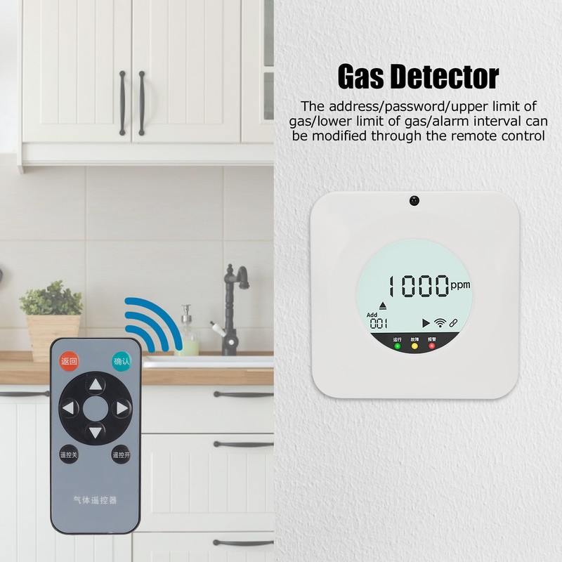 CH4 Gas Detector Monitor LCD Combustible Gas Sensor Alarm for