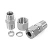 ChillWaves 304 Stainless Steel Compression Tube Fitting, 1/4" OD x