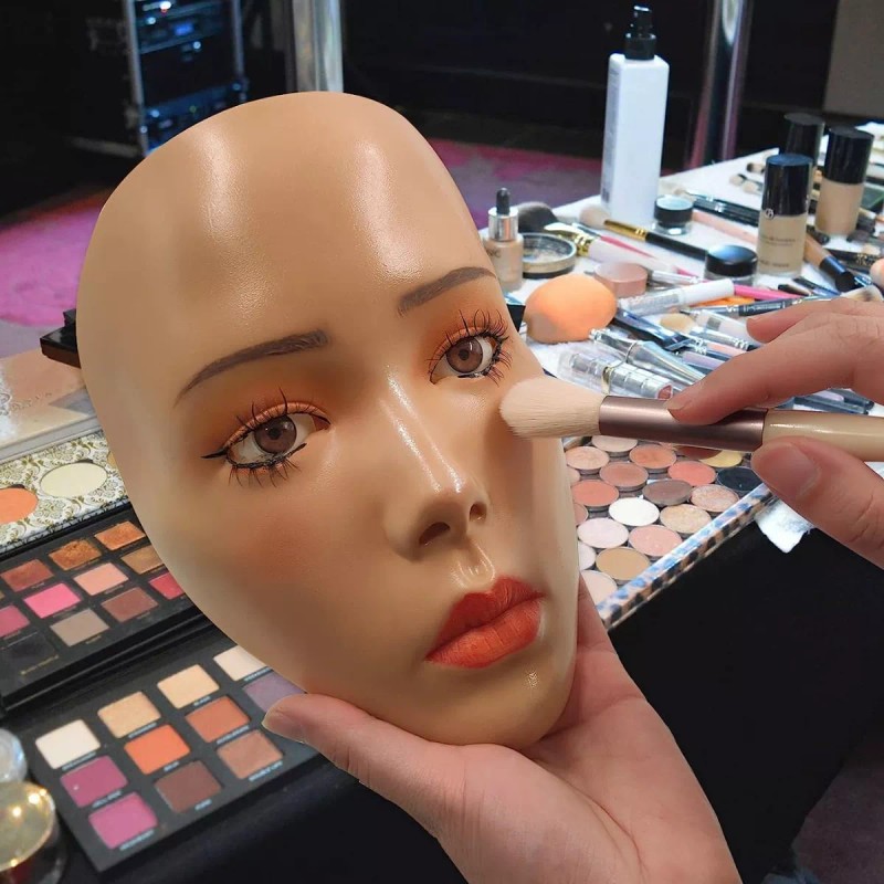 INTERACTING MAKEUP Tablero De Modelo Cara De Práctica De Maquillaje