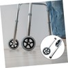 COLLBATH 2pcs Aluminum Alloy Walker Caster Wheels Adjustable Height Small