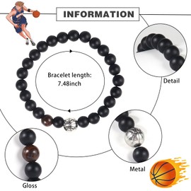 Basketball Bracelet Gifts for Teen Boys,Graduation Back to School Birthday Christmas Gifts for Son Nephew Grandson Brother
