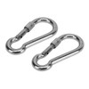2pcs Stainless Steel Locking Clip Outdoor Camping Locking Buckle for