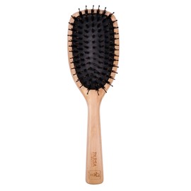 PARSA BEAUTY Professional Hair Brush Made from FSC® Certified Bamboo Wood Large Oval with Aloe Vera Enriched Mixed Bristles for Silky Shine