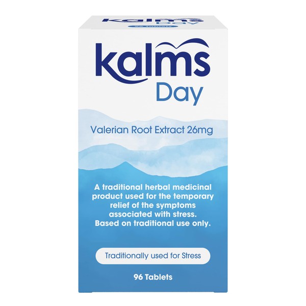 Kalms Day 96 Tablets - Traditional Herbal Medicinal Product Used for The Temporary Relief of Symptoms associated with Stress.