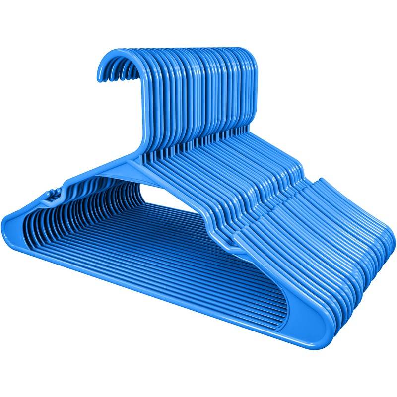 Utopia Home Plastic Hangers 50 Pack - Perfect Space Saving