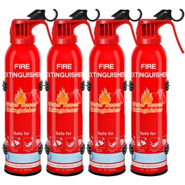 Fire Extinguisher for Home, 4 Pack Vehicle Fire Extinguishers for A B C K Fire Types, Portable Extinguisher for Car Boat Kitchen House Office Garage Marine