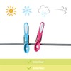 Laguelle 60 Non-Slip Clothes Pegs, French Production, Assorted Green, Blue,