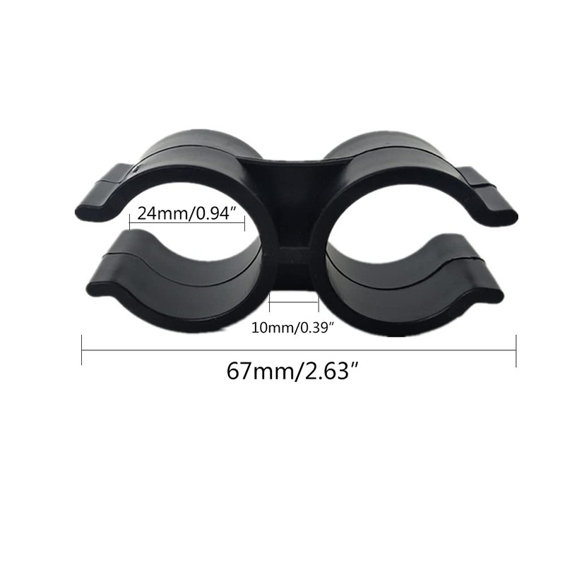 SCRTB Double Pipe Clamp 10 Pcs Pipe Clamp Connection,Shelf Pole