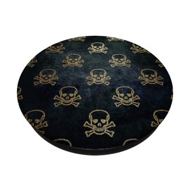 Gold Skull With Cross bone Pattern