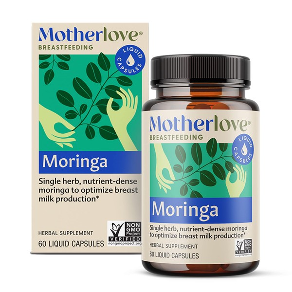 Motherlove Moringa (60 Liquid caps) Lactation Supplement to Support Breast Milk Supply—Non-GMO, Organic Herbs, Vegan, Kosher