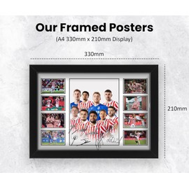 AllStarMedia Limited Edition Stoke City Football Club Autograph Signed Poster Print - Memorbilia Gift or Merchandise for Sport Fans (Unframed A4 (30x21cm))