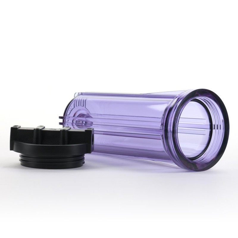 Hydronix HF3-10CLBK34, 10" Clear Housing with Black Rib Cap For