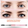 10 brochas de pestañas con tapa para ojos y cejas,