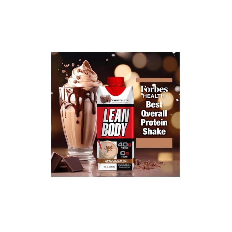 Lean Body Ready-to-Drink Chocolate Protein Shake, 40g Protein, Whey Blend