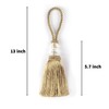 HedongHexi 2 Pack Gold Tassel Key Tassel with Loops, Door
