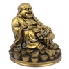 Petrichor Laughing Buddha Statue Carrying Golden Ingot for Home Decoration