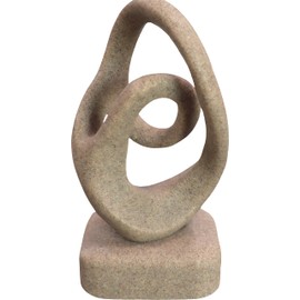 LAIKEARTS Abstract Modern Ribbon Decorative Sculpture, Knot Sculptures,Home Decor,Coffee Table Statues,Dining Living Room Desk Decor,Shelf Decoration (Beige-B)