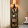 VECELO Corner Cabinet, Tall Storage Shelf, Bookshelf Display Shelves Rack