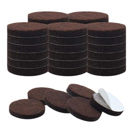 uxcell 36pcs Furniture Pads Round 1 1/4" Self-stick Non-slip Anti-scratch Felt Pads Floors Protector Dark Brown