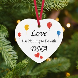 Step Parent Gift Christmas Ornament Step Mom Gift Step Dad Gift Ceramic Ornament Adoption Gifts for Dad Mom for Bonus Mom Ornament Thank You Gift for Mother in Law