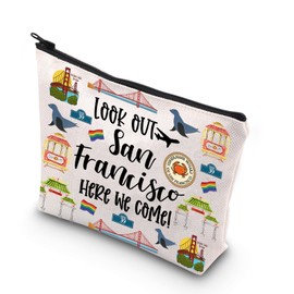 JNIAP San Francisco Makeup Bag San Francisco Gifts San Francisco Travel Bag San Francisco Toiletry Bag (look out San Francisco)