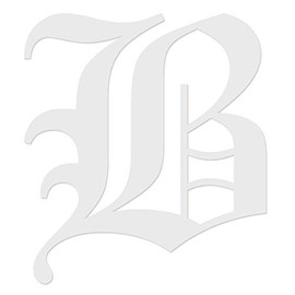 Applicable Pun Old English Letter B - Vinyl Decal for Outdoor Use on Cars, ATV, Boats, Windows and More - White 3 Inches Tall