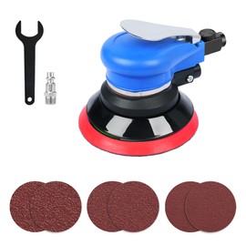 Air Random Orbital Sander 5-inch Dual Action Pneumatic Orbit Orbit Polisher Pro Grinding Sanding Tools Silver