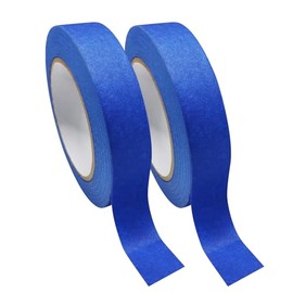 Blue Multi-Surface Painter's Tape,0.98 inches x 55 Yards 2 Rolls Residue Free Wall Painting Blue Masking Tape with Sharp Lines Packing Automotive Home Color Separation Paper