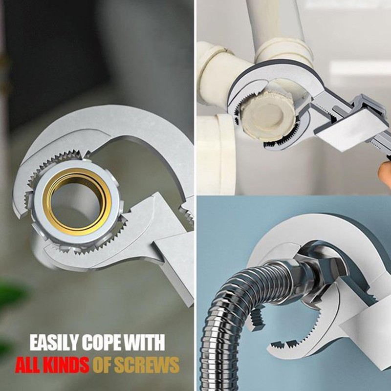 Universal Adjustable Double Ended Wrench Multifunctional Bathroom Wrench Repair Disassembly