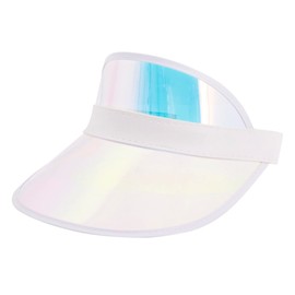 Surkat Plastics Clear Translucent Sun Visor Hat Golf Beach Tennis Poker Sun Visors Caps UV Protection Colorful Headband Sun Shade Hat